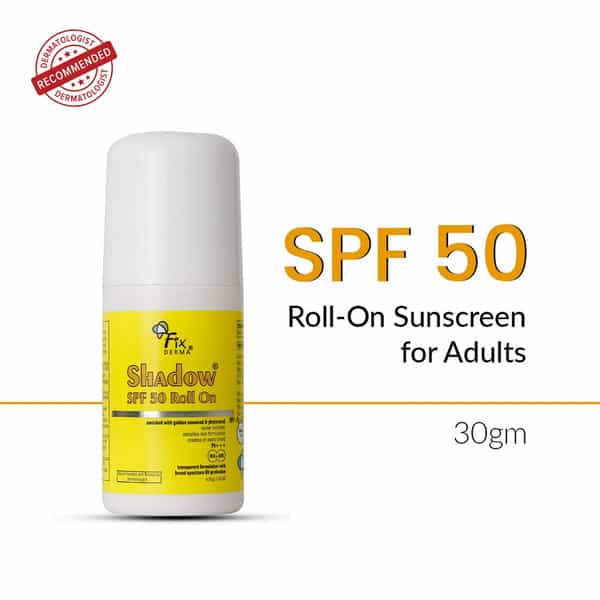 Fixderma Shadow Spf 50 Roll On | Sunscreen Spf 50 For Face - 30Gm