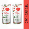 Beautisoul Rose Liquid Handwash Refill With Pure Rose & Glycerin|Ph Balanced (Pack Of 2 | 750Ml)