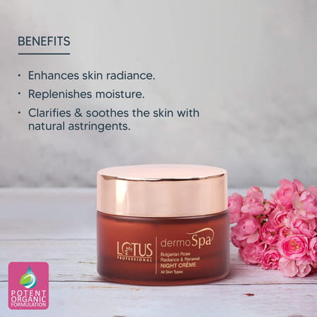 Lotus Professional Dermo Spa Bulgarian Rose Radiance And Renewal Night Creme 50g