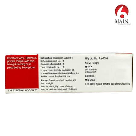 Bjain Omeo Homeopathic Acne Care Cream- 30gm