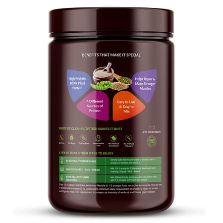 Vegan Greens Everyday All Natural Plant Protein. Clean Protein For Everyday Fitness 500G, Unflavored