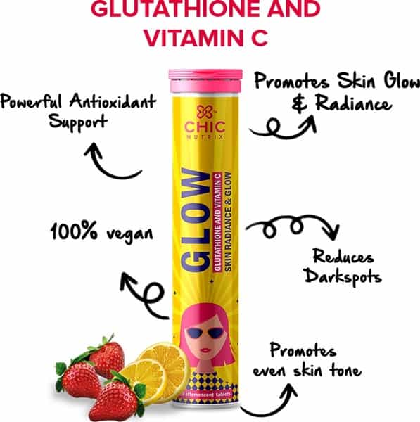 Chicnutrix Complete Skin Nutrition - Glutathione & Vitamin C For Spotless Skin - 2X20 Tabs