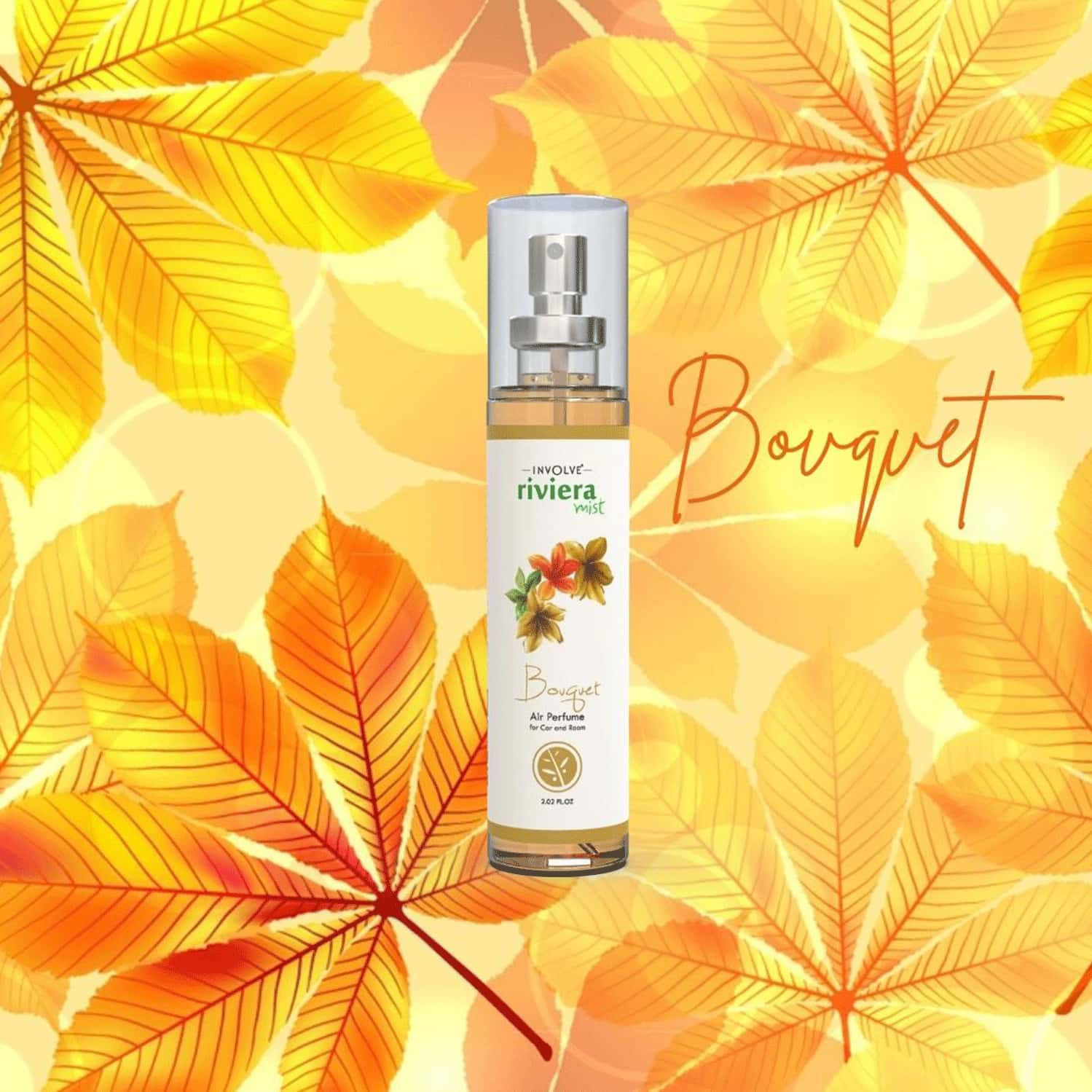 Involve Riviera Mist - Bouquet : Water Based Spray Air Perfume For Car / Car Air Freshener - Irm01