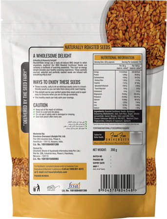 Nourishvitals Healthy Munching Combo |Super Seeds Mix+ Barbeque Sunflower Roasted Seed (200gm Each)