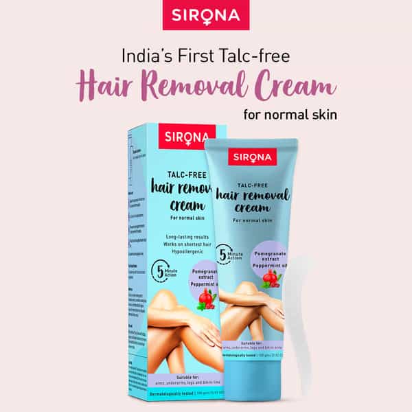 Sirona Hair Removal Cream For Arms Legs Bikini Line & Underarm - 100 Gm