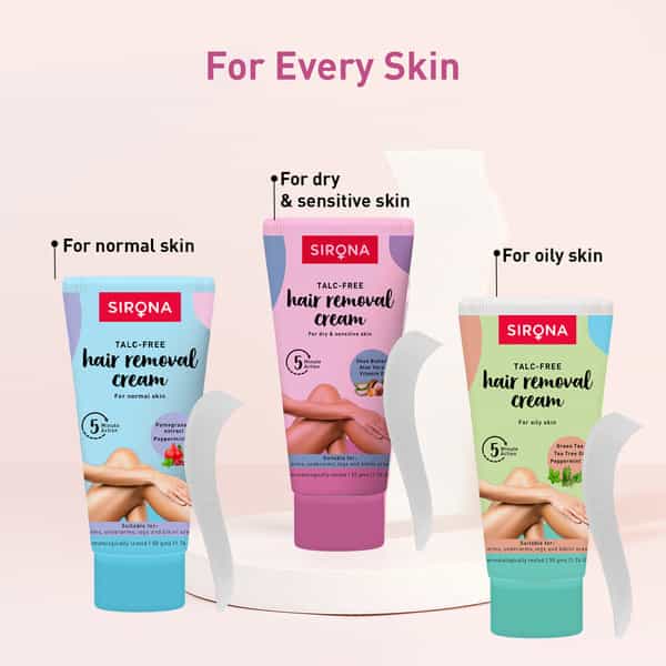 Sirona Hair Removal Cream For Arms Legs Bikini Line & Underarm - 100 Gm