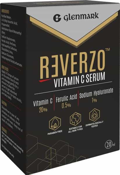 Reverzo Vitamin C Serum With 20% Vitamin C + Hyaluronic & Ferulic Acid - 20 Ml