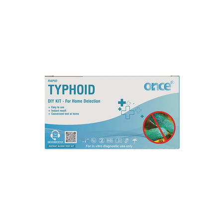 Once Rapid Typhoid Diy Home Detection Kit| 15 Min Instant Blood Test| In-Vitro Diagnostic