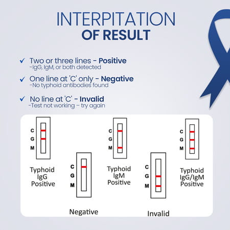 Once Rapid Typhoid Diy Home Detection Kit| 15 Min Instant Blood Test| In-Vitro Diagnostic
