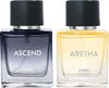 Ajmal Ascend Edp 50 Ml For Unisex And Ajmal Aretha Edp 50 Ml For Women +2 Perfume Testers Free