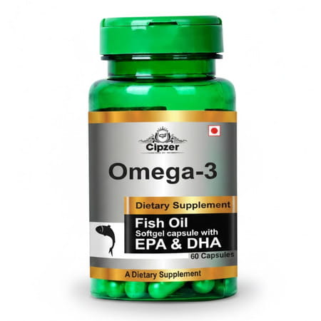 Cipzer Omega-3 Fish Oil Softgel60 Capsules | Supports Heart Health| Energy & Healthy Weight