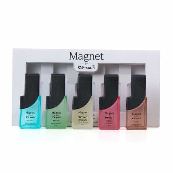 Ossa Magnet Discovery Set Edp | Aqua | Fresh | Floral | Oud & Original | Perfume Gift Set 5 X 75Ml