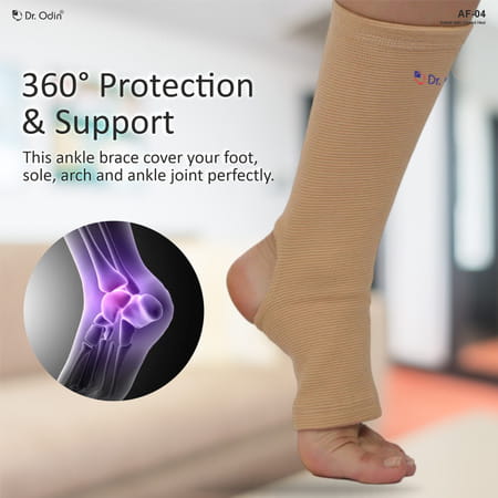 Dr. Odin Ankle Support Brace With Closed Heel | Ankle Binder Pain Relief For Sprained Ankle (Medium)