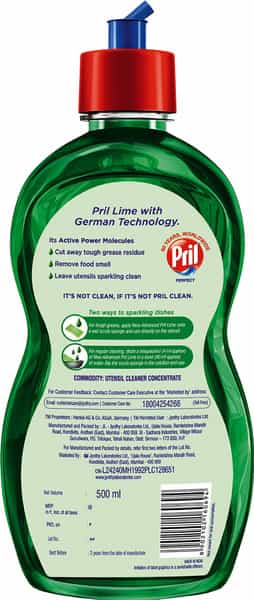 Pril Active Lime Dishwash Liquid 500 Ml