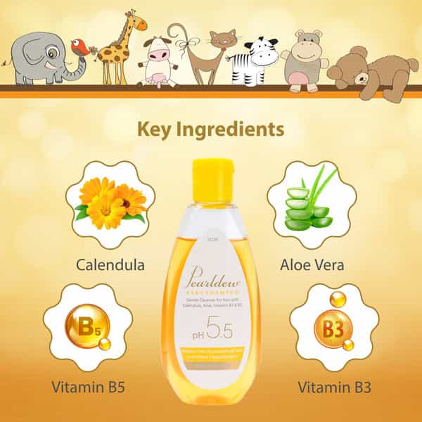 Pearldew Baby Shampoo 100 Ml | Calendula | Paraben & Sulphate Free (Pack Of 2)