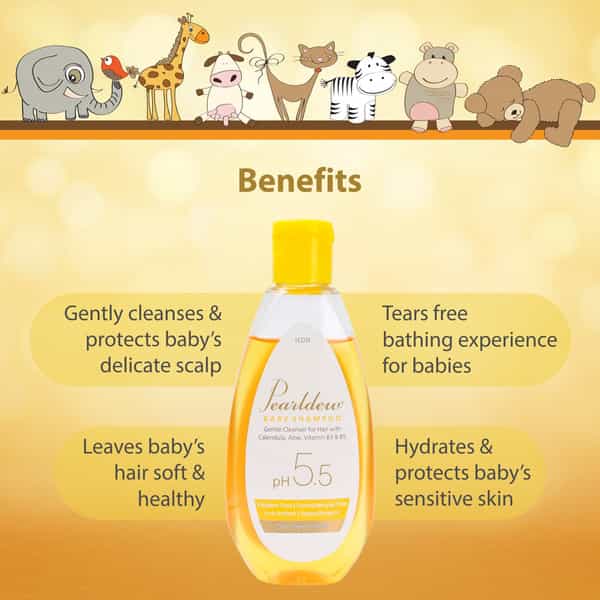 Pearldew Baby Shampoo 100 Ml | Calendula | Paraben & Sulphate Free (Pack Of 2)
