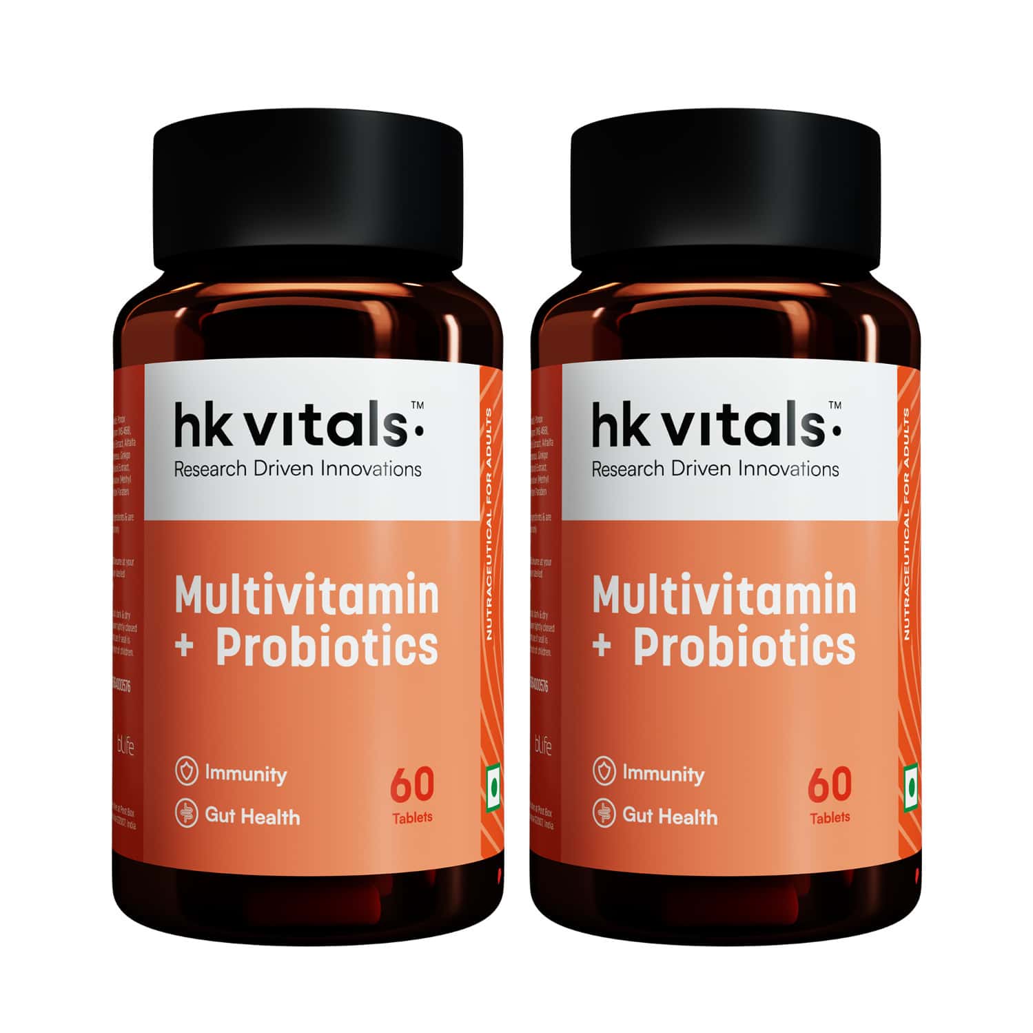 Hk Vitals Multivitamin With Probiotics (120 Tablets) | For Men And Women