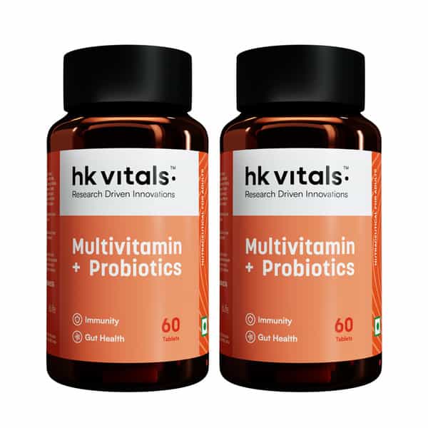 Hk Vitals Multivitamin With Probiotics (120 Tablets) | For Men And Women