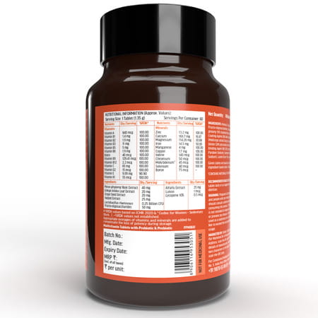 Hk Vitals Multivitamin With Probiotics (120 Tablets) | For Men And Women