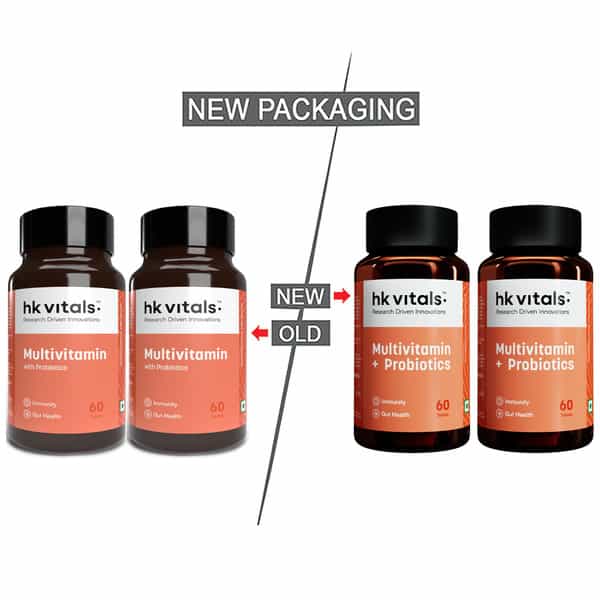 Hk Vitals Multivitamin With Probiotics (120 Tablets) | For Men And Women