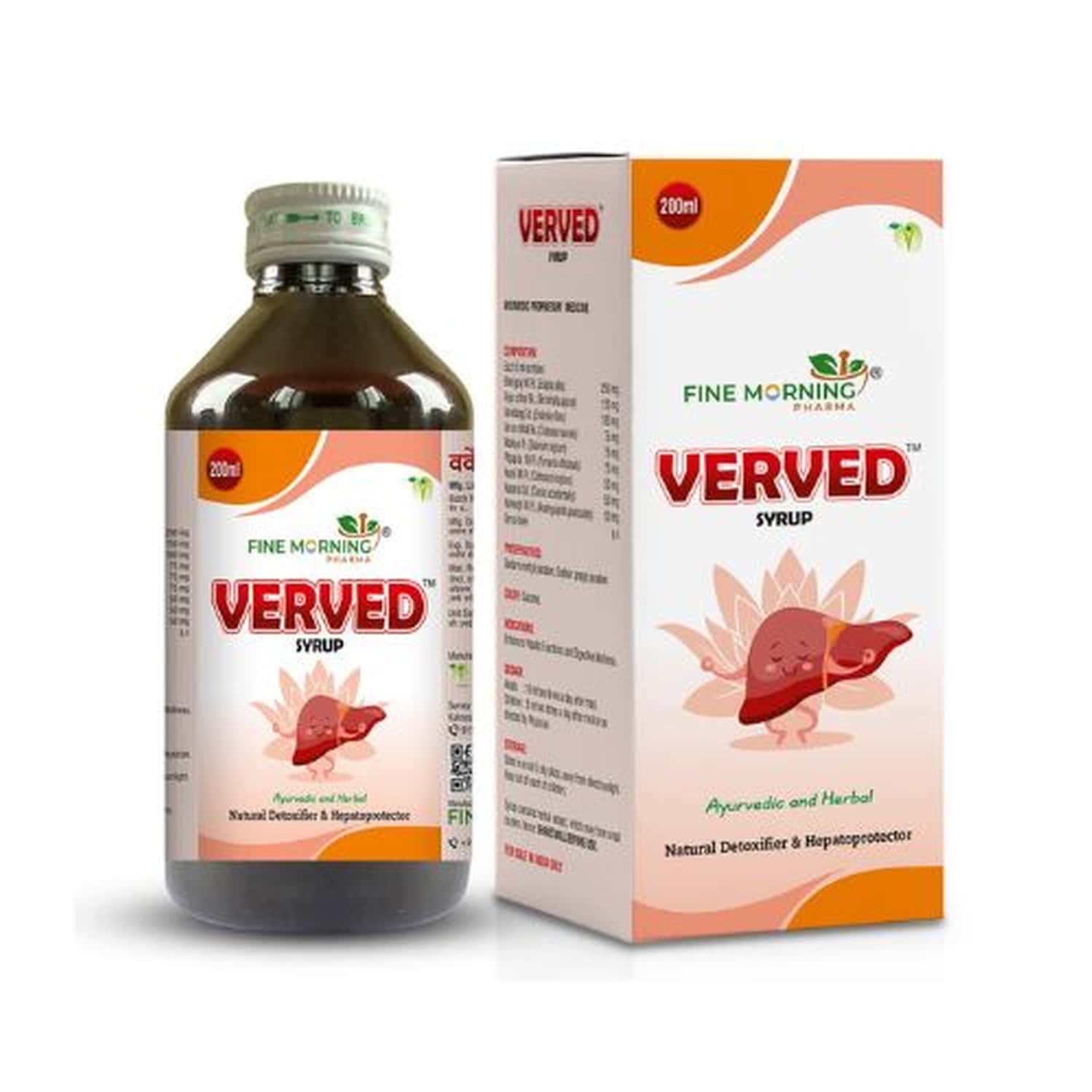 Fine Morning Pharma Verved Ayurvedic Liver Tonic Syrup - Liver Health & Fat Metabolism - 200ml