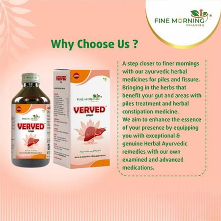 Fine Morning Pharma Verved Ayurvedic Liver Tonic Syrup - Liver Health & Fat Metabolism - 200ml