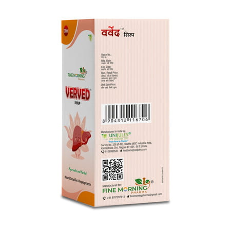 Fine Morning Pharma Verved Ayurvedic Liver Tonic Syrup - Liver Health & Fat Metabolism - 200ml