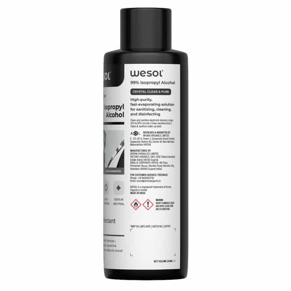 Wesol Ipa Isopropyl Alcohol 99.9% Electronics Cleaner Spray 200 Ml
