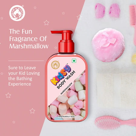 Mom & World Kidsy Marshmallow Body Wash No Tears No Sls For Kids Ph Balanced 240 Ml