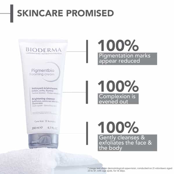 Bioderma Pigmentbio Foaming Cream 200 Ml | Brightening Exfoliating Cleanser For Dark Spot