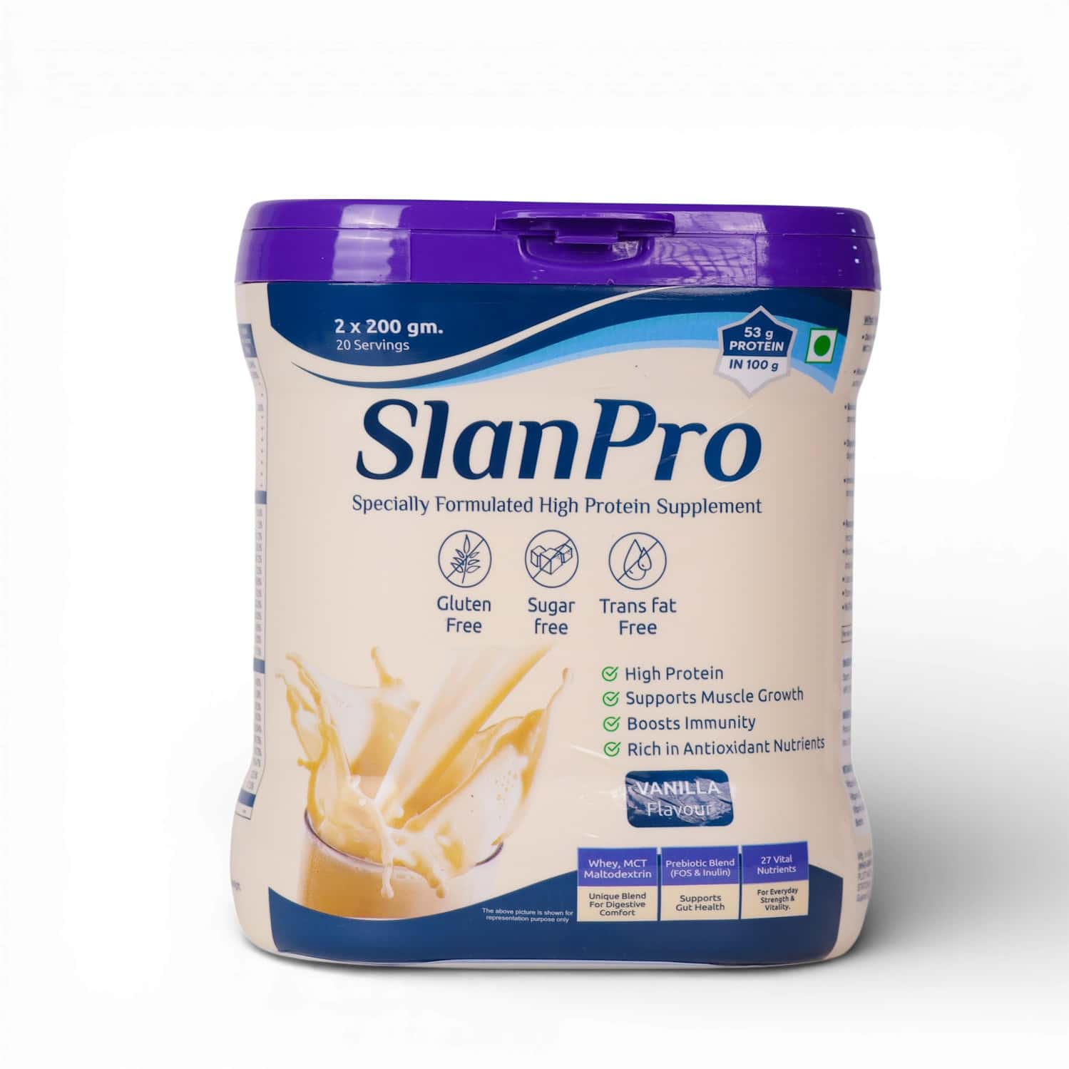 Slaney Slanpro Protein Powder | Vanilla Flavour 400g