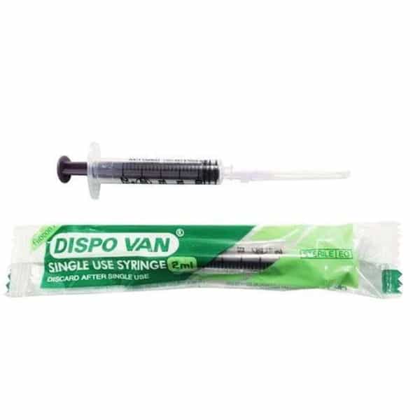 Hmd Dispovan 24 G X 1 Inch X 2 Ml Syringe 100 No's