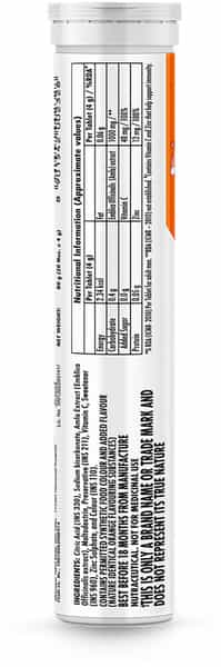 Glucon C Immunofizz - 1000Mg Amla Vitamin C & Zinc For Immunity - 20 Effervescent Tab -Orange