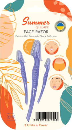 Summer By Zlade Face And Eyebrow Razor For Women Painless Facial Hair Removal -Pack Of 3