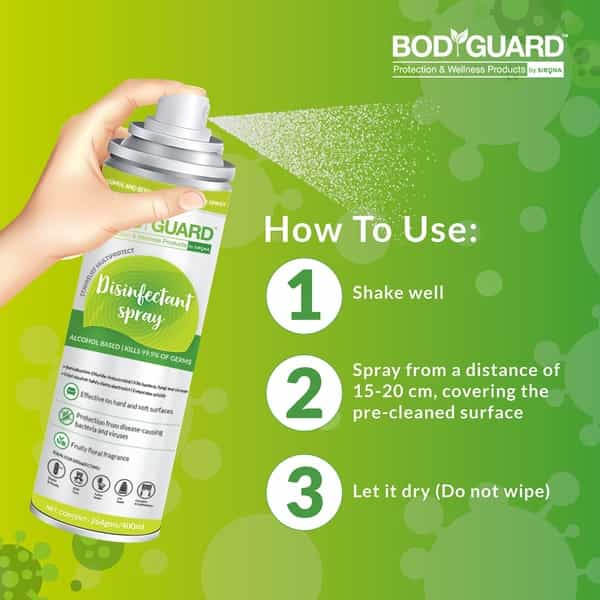 Bodyguard Multipurpose Alcohol Based Disinfectant Spray-400 Ml