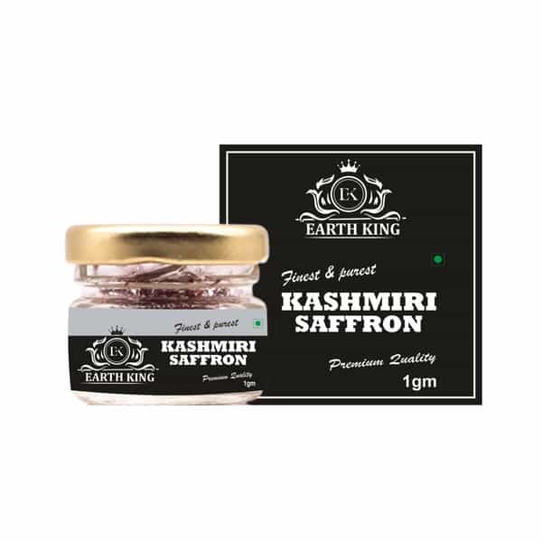 Earth King Pure & Natural A++ Grade Kashmiri Saffron Threads - 1Gm