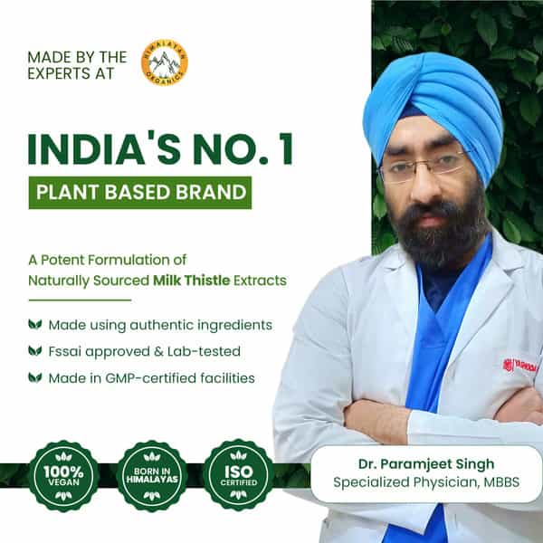 Vlado's Himalayan Organics Milk Thistle Extract Silymarin 800Mg/Serve-120 Veg Capsules