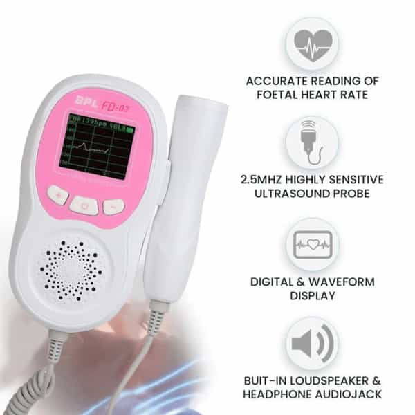 Bpl Medical Technologies Fd-03 Fetal Doppler - White