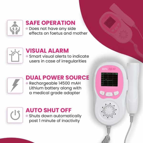 Bpl Medical Technologies Fd-03 Fetal Doppler - White