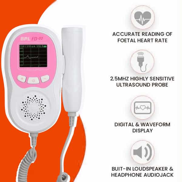 Bpl Medical Technologies Fd-03 Fetal Doppler - White