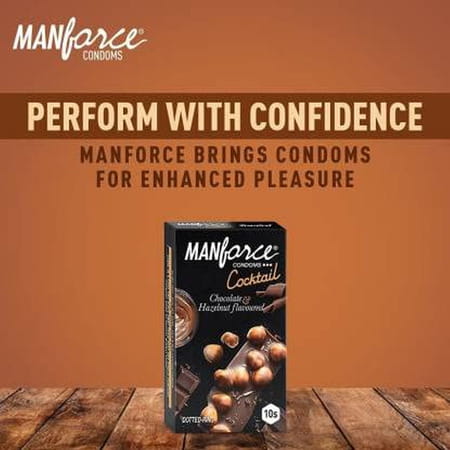 Manforce 3 In 1 Wild Black Grapes & Dotted-Rings Hazelnut & Chocolate Flavoured (Set Of 2 20 Pcs)