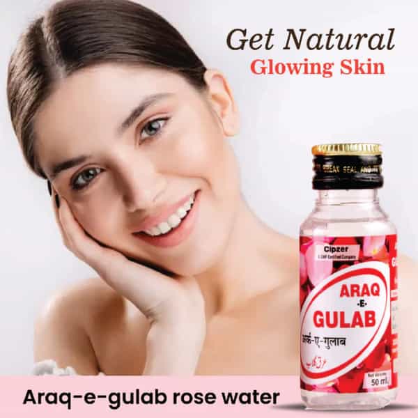 Cipzer Araq-E-Gulab 50Ml | Herbal Tonic For Acne| Eczema & Skin Health