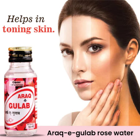 Cipzer Araq-E-Gulab 50ml | Herbal Tonic For Acne| Eczema & Skin Health