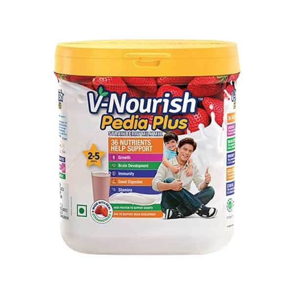 V-Nourish Pedia Plus Strawberry Child Nutrition Drink Jar Of 200 G