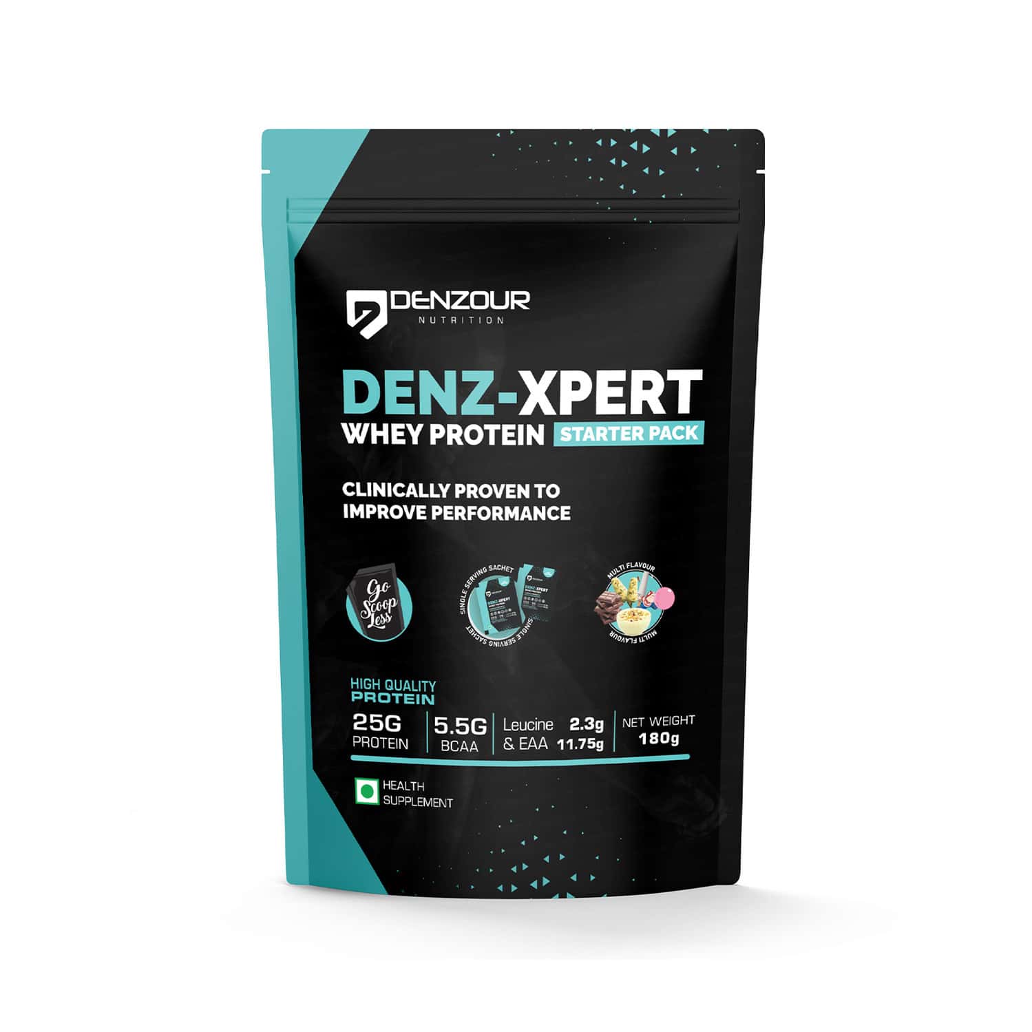 Denzour Nutrition Denz - Xpert Whey Protein Powder | 5 Sachets | Multi Flavour - (5 Servings) - 180g