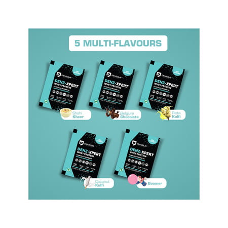 Denzour Nutrition Denz - Xpert Whey Protein Powder | 5 Sachets | Multi Flavour - (5 Servings) - 180g