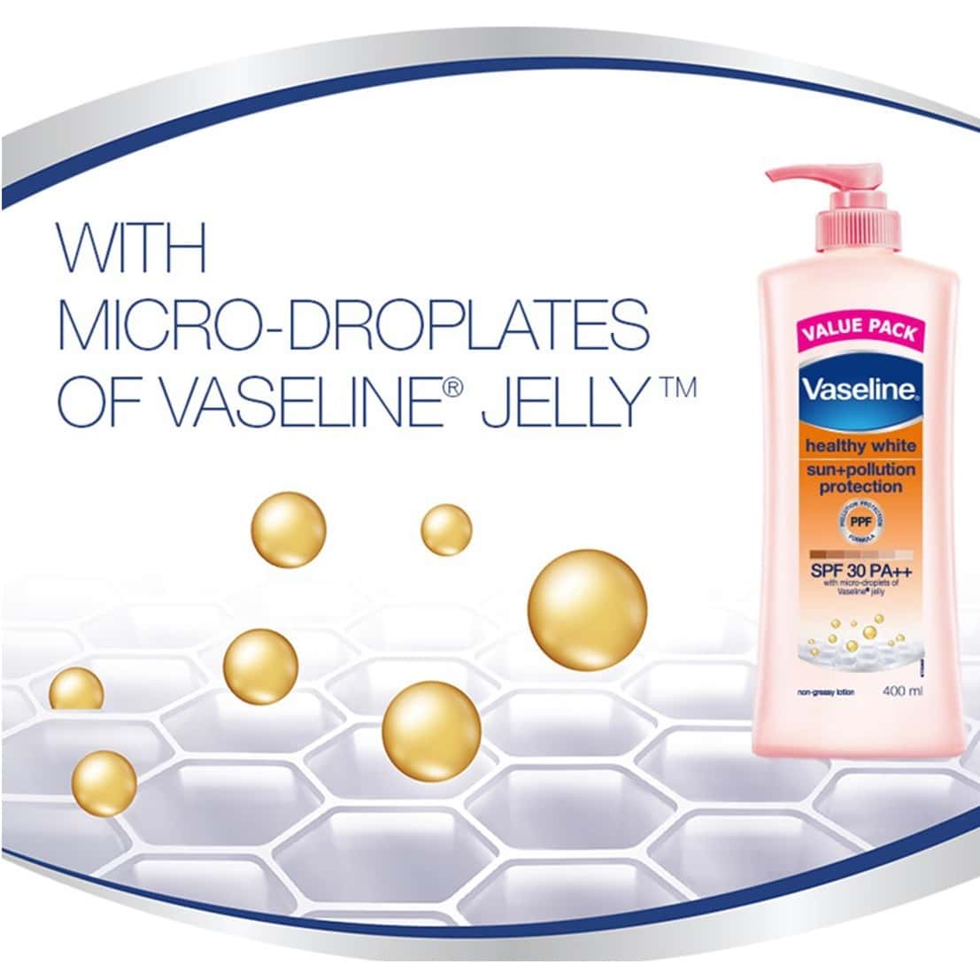 Buy VASELINE HEALTHY WHITE SUN + POLLUTION PROTECTION BODY LOTION SPF