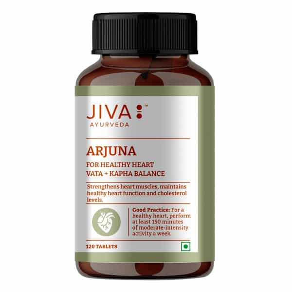 Jiva Arjuna Tablets|Promotes Heart Health|Maintain Cholestrol Level - 120 Tabs (Pack Of 4)
