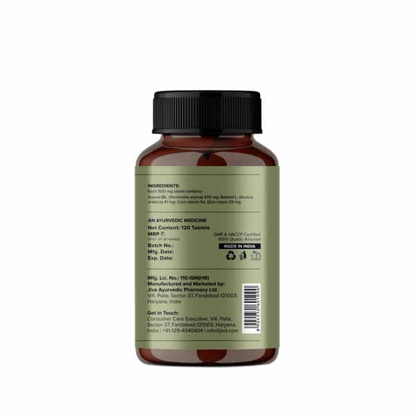 Jiva Arjuna Tablets|Promotes Heart Health|Maintain Cholestrol Level - 120 Tabs (Pack Of 4)
