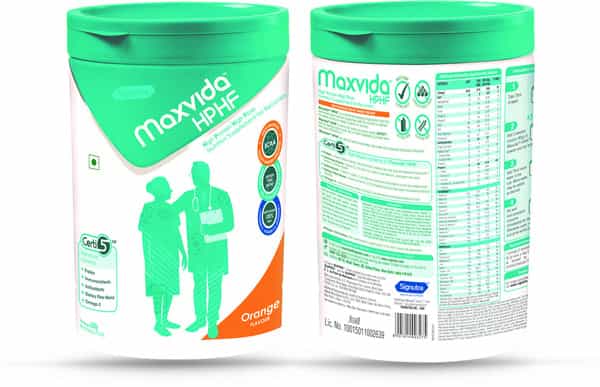 Maxvida Hphf Orange Nutrition Supplement Jar Of 400 G